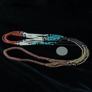 Vintage Santo Domingo 5-Strand Heishi With Squaw Wrap